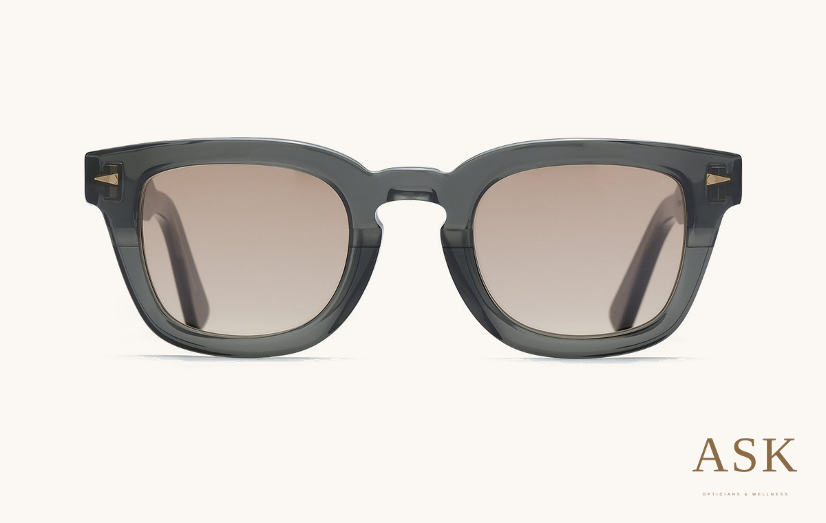 AHLEM Champ de Mars — Sunglasses, Foglight, front view on ivory with the ASK logo