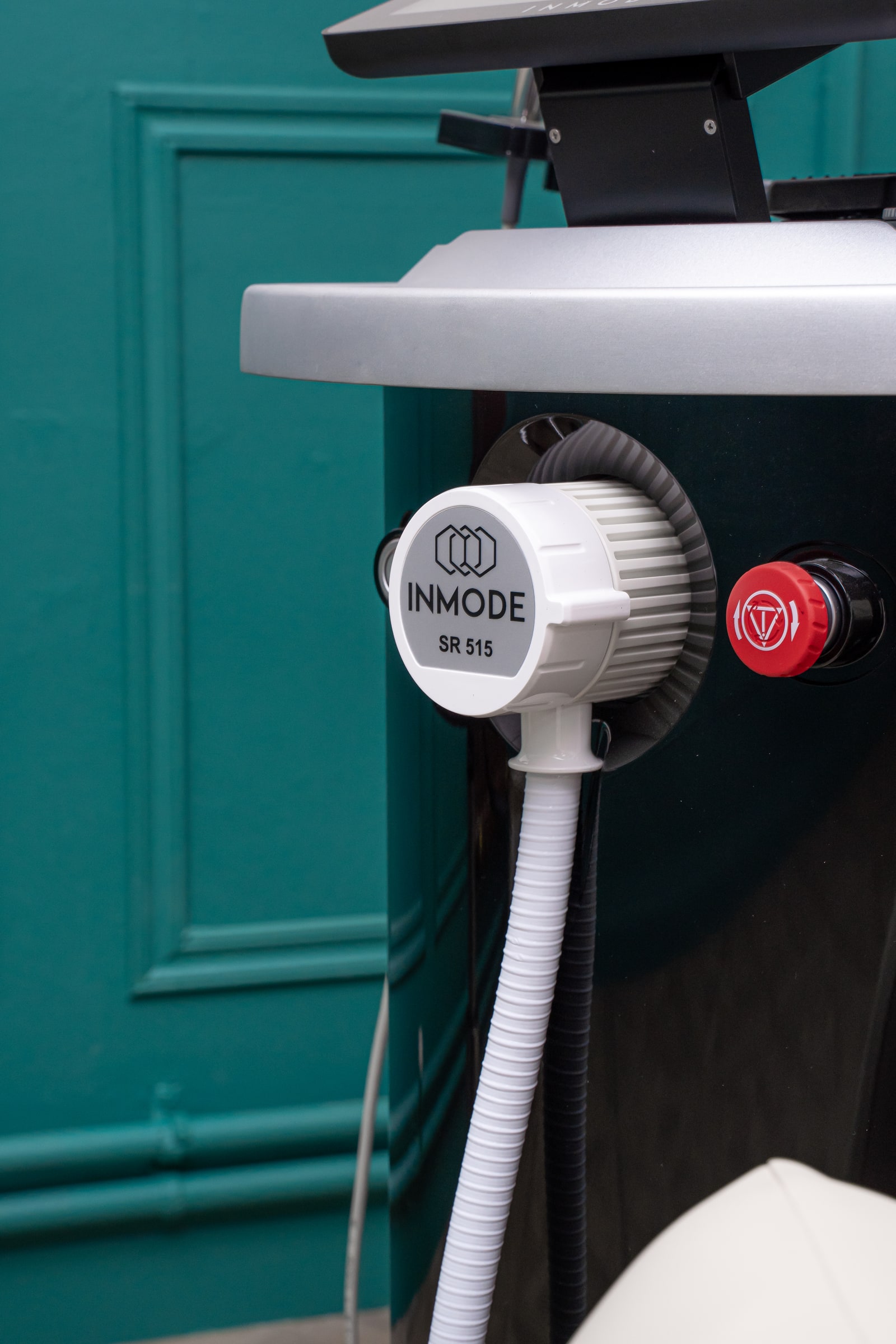 The InMode SR 515 IPL cable connection on the Envision workstation at ASK Wellness